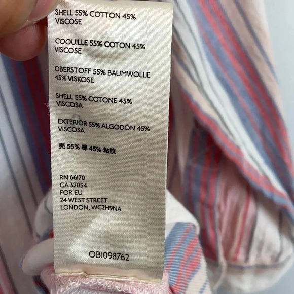 Pilero And The Lettterpress By Anthropologie Women’s M/L Striped Button Up Top - Picture 10 of 10